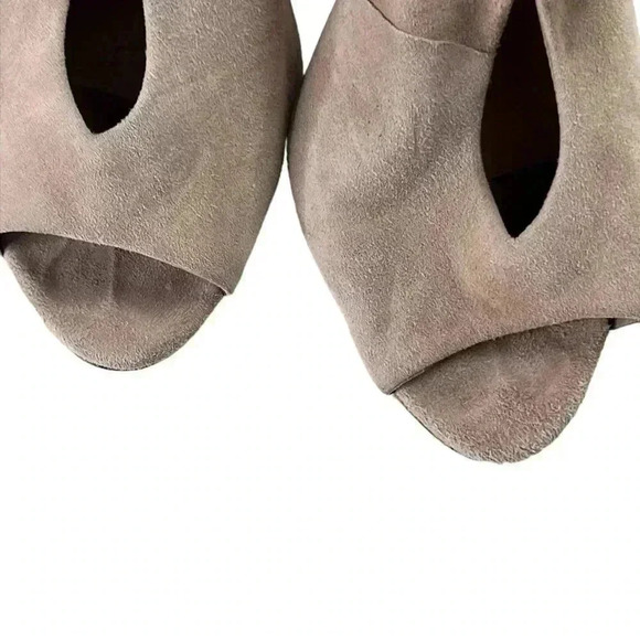 Schutz Archie Sandal Ankle Wrap Block Heel Beige Leather Suede Size 6 - Picture 8 of 12